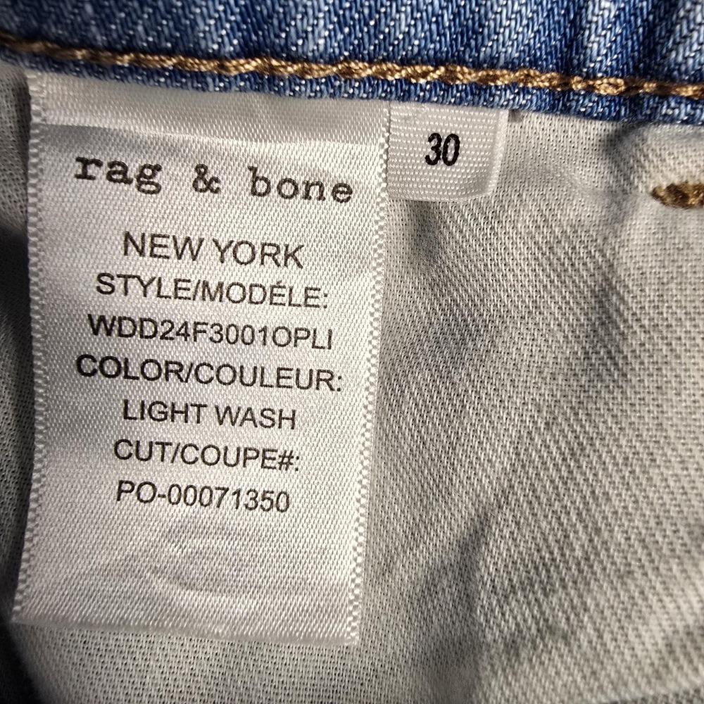 Rag & Bone Lori Mid Rise Crop Jeans Womens 30 Light Wash Wide Leg Denim Relaxed - Picture 12 of 15